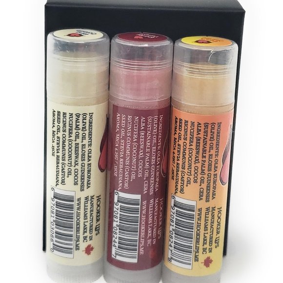 Hooker Lips Luxury Lip Balm Party Drinks III Variety 3 Pack - Picture 2 of 3